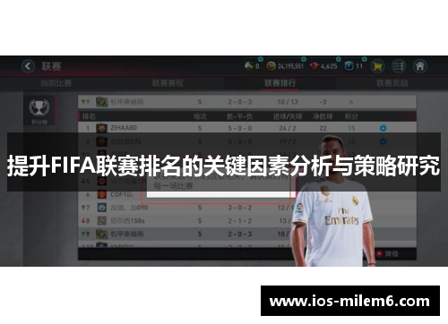 提升FIFA联赛排名的关键因素分析与策略研究